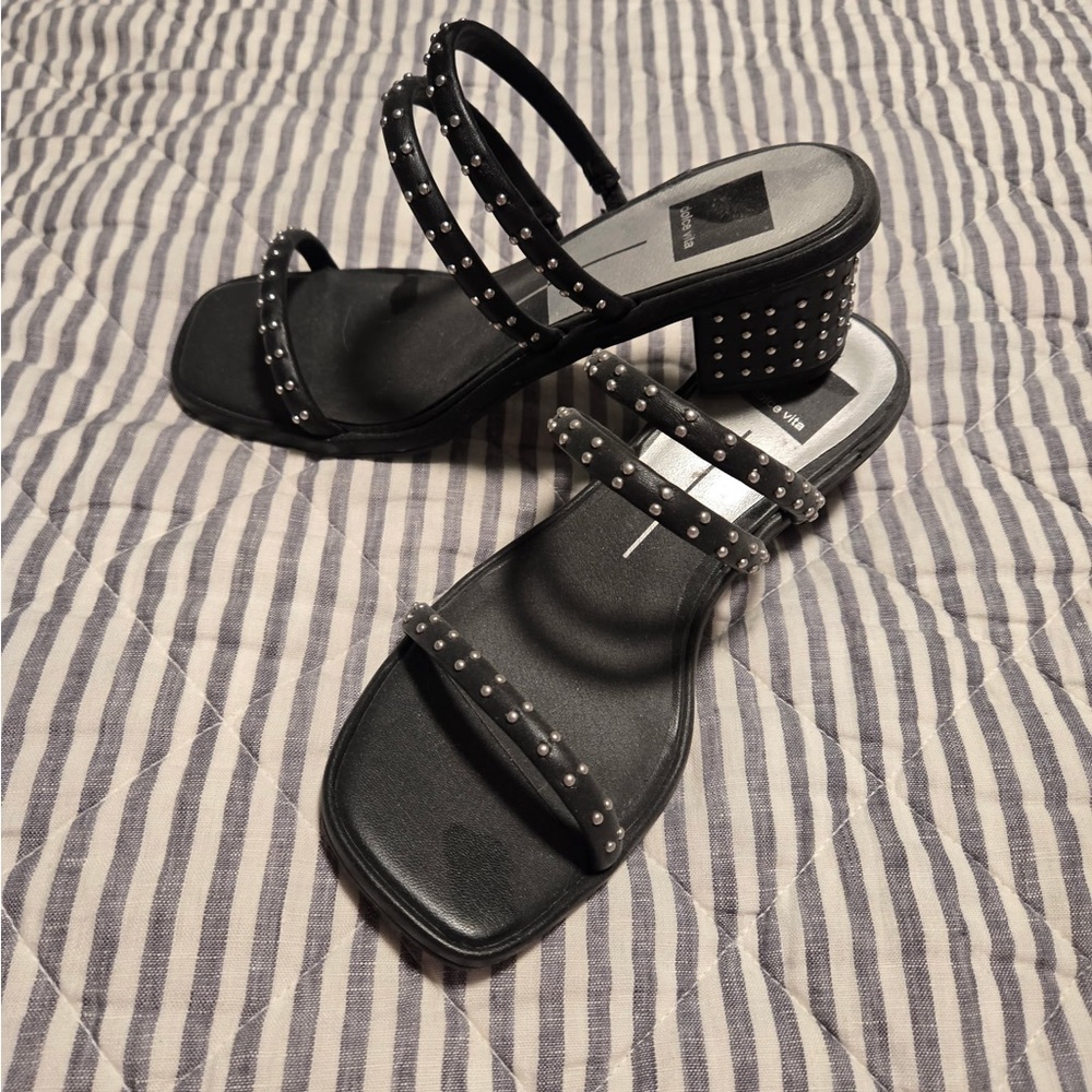 Dolce Vita Black Studded Heels